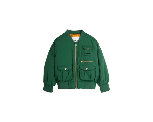 Mini Rodini geaca bomber pentru copii Baseball culoarea verde