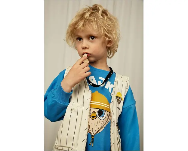 Mini Rodini vesta copii Owl culoarea bej