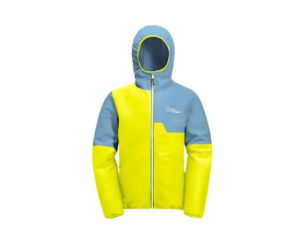 Jack Wolfskin geaca de ploaie copii TURBULENCE culoarea galben