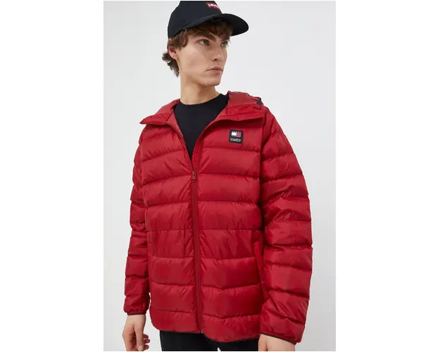 Tommy Jeans geaca de puf barbati, culoarea bordo, de iarna DM0DM17882