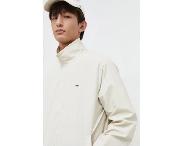 Tommy Jeans geaca barbati, culoarea bej, de tranzitie DM0DM17982