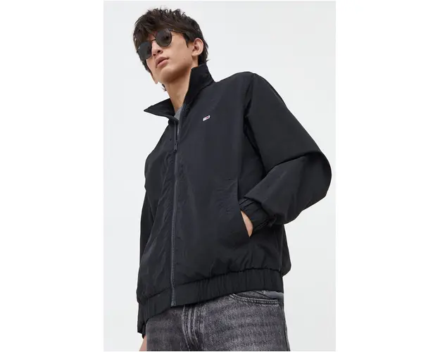 Tommy Jeans geaca barbati, culoarea negru, de tranzitie DM0DM17982