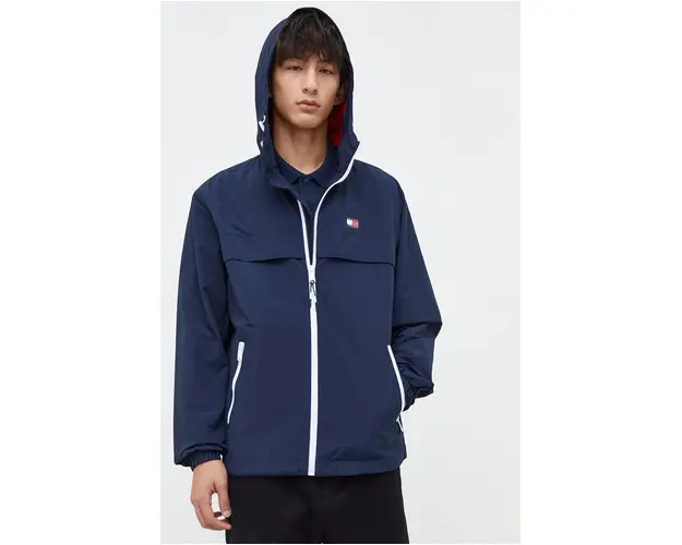 Tommy Jeans geaca barbati, culoarea bleumarin, de tranzitie DM0DM17983