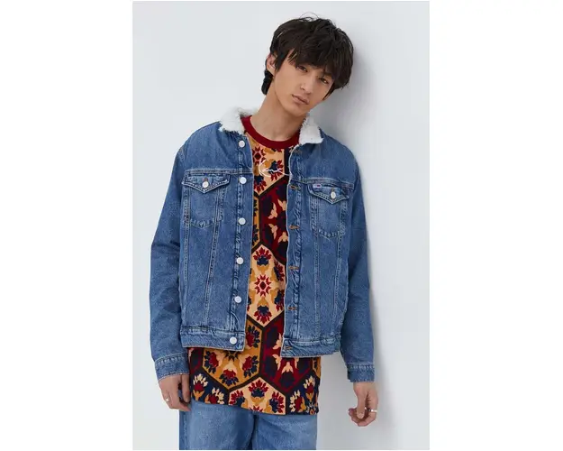 Tommy Jeans geaca din denim barbati, de tranzitie DM0DM18241