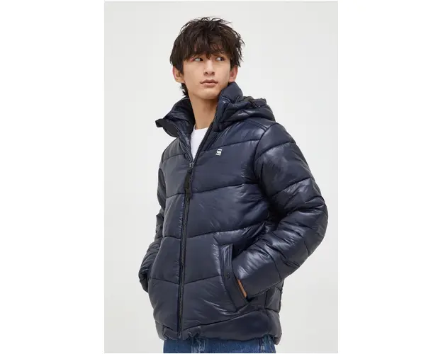 G-Star Raw geaca barbati, culoarea albastru marin, de iarna