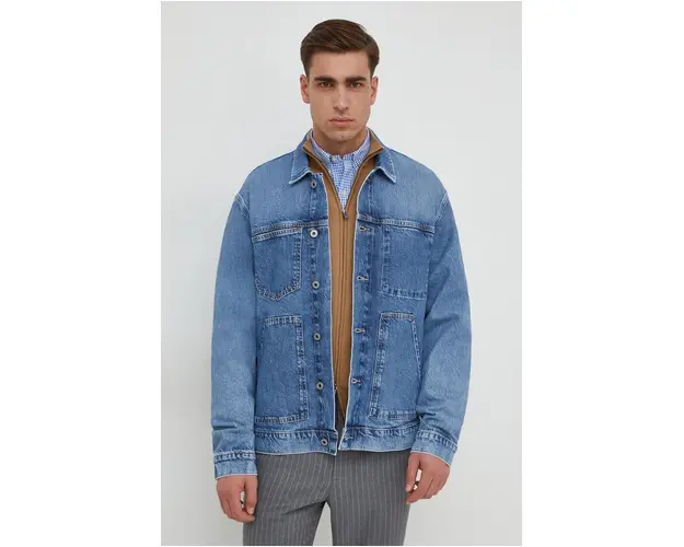 Pepe Jeans geaca jeans barbati, de tranzitie