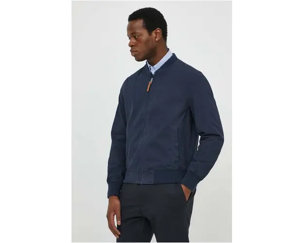 Pepe Jeans geaca bomber barbati, culoarea albastru marin, de tranzitie