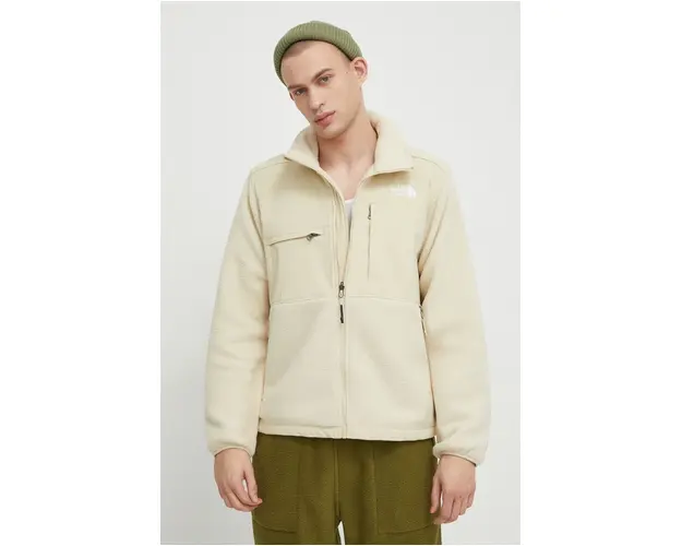 The North Face hanorac fleece culoarea bej, uni