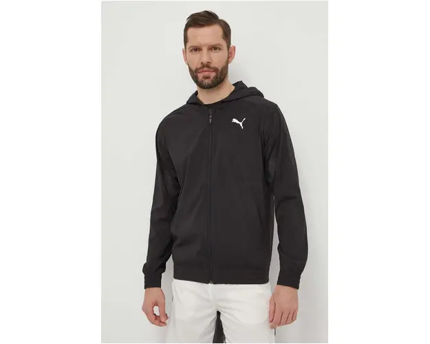 Puma jacheta de antrenament culoarea negru, de tranzitie, 524920