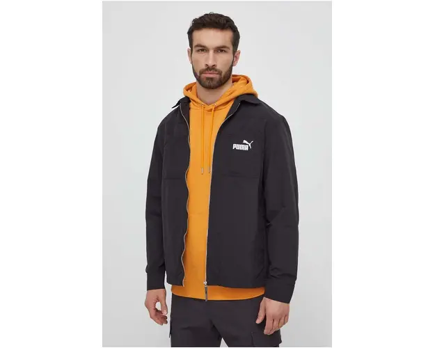 Puma geaca cu aspect de camasa culoarea negru, de tranzitie, 623681