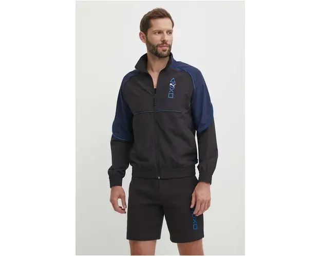 Puma geaca PUMA X PLAYSTATION barbati, culoarea negru, de tranzitie, 624696