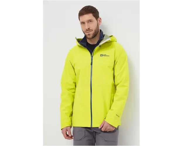 Jack Wolfskin jacheta de exterior Highest Peak 3L culoarea galben, 1115134