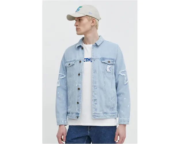 Karl Kani geaca jeans barbati, de tranzitie
