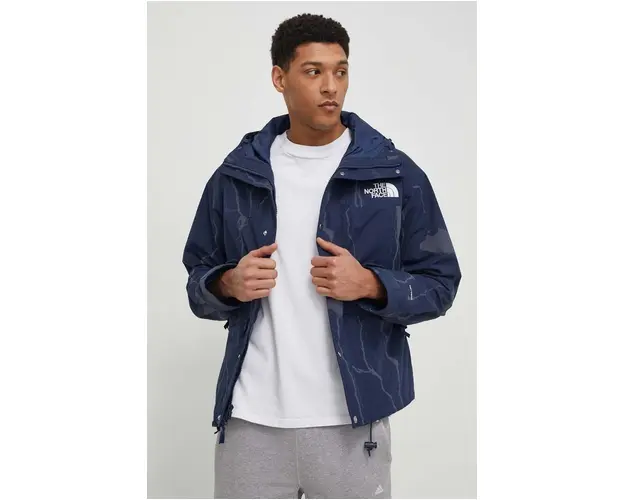The North Face geaca barbati, culoarea albastru marin, de tranzitie