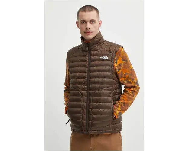The North Face vesta sport Huila culoarea maro, de tranzitie, NF0A85AFHCF1