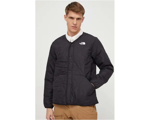The North Face geaca barbati, culoarea negru, de tranzitie