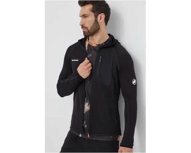 Mammut hanorac Aenergy Light culoarea negru, cu gluga, neted