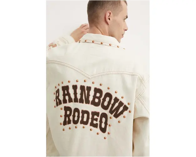 Levi's jacheta de bumbac Pride culoarea bej, de tranzitie, oversize