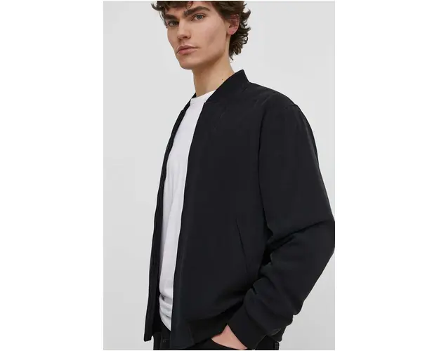 Theory geaca bomber barbati, culoarea negru, de tranzitie