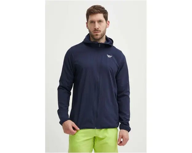 Reebok jacheta de antrenament Identity Training culoarea albastru marin, de tranzitie, 100038736