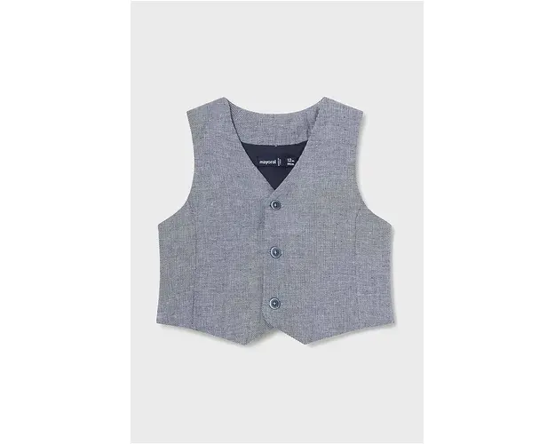 Mayoral vesta din amestec de in pentru bebelusi