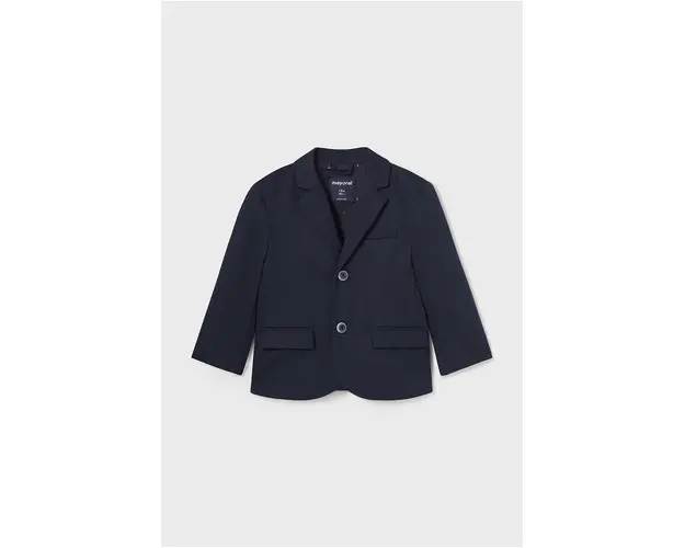 Mayoral jacheta din amestec de in pentru copii culoarea albastru marin