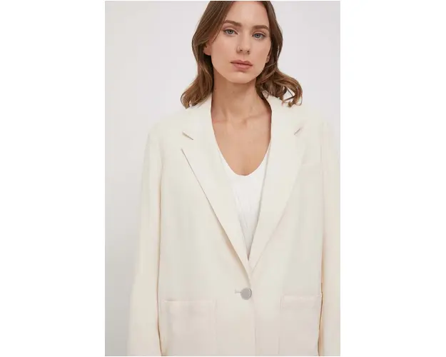 Dkny sacou culoarea bej, un singur rand de nasturi, neted