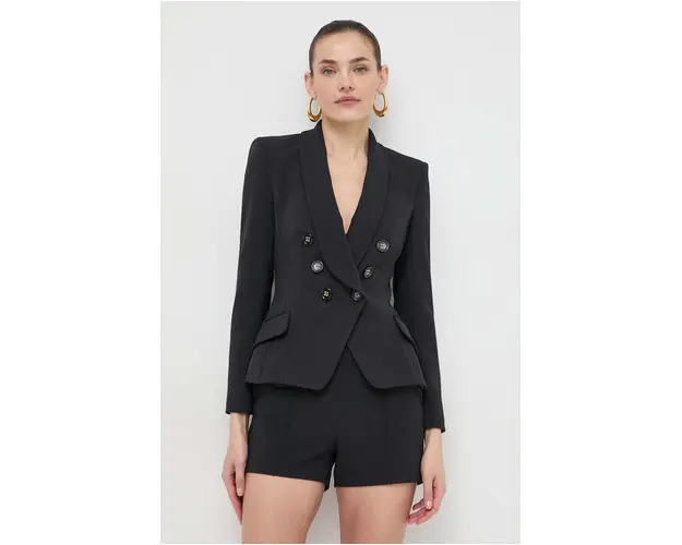 Elisabetta Franchi sacou culoarea negru, cu doua randuri de nasturi, neted