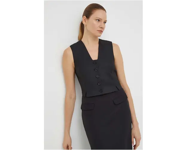 By Malene Birger vesta culoarea negru, un singur rand de nasturi