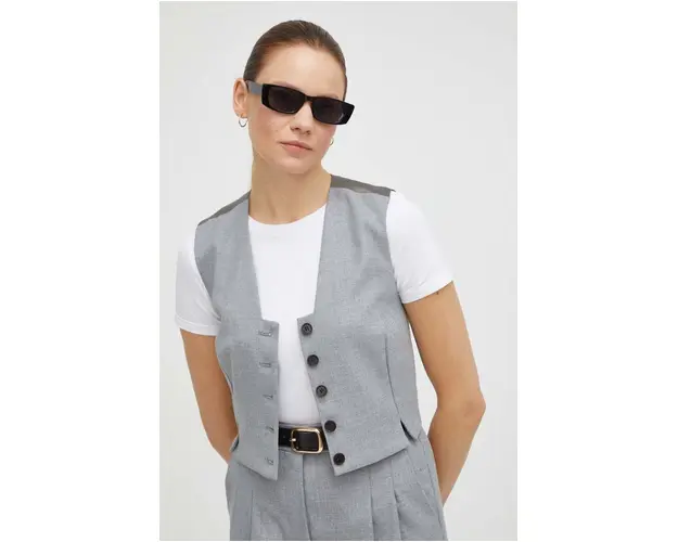 By Malene Birger vesta culoarea gri, un singur rand de nasturi