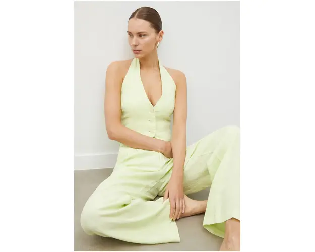 Alohas vesta de in culoarea verde, un singur rand de nasturi