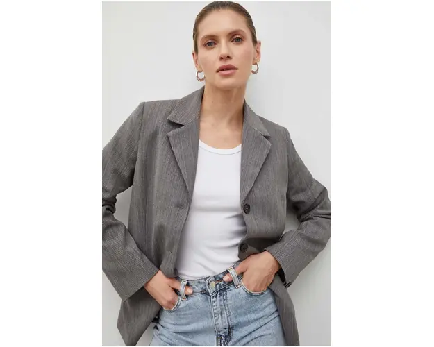 Lovechild sacou culoarea gri, un singur rand de nasturi, cu model 9594192
