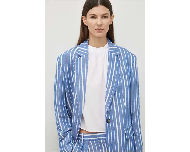 Day Birger et Mikkelsen blazer din amestec de in un singur rand de nasturi, modelator