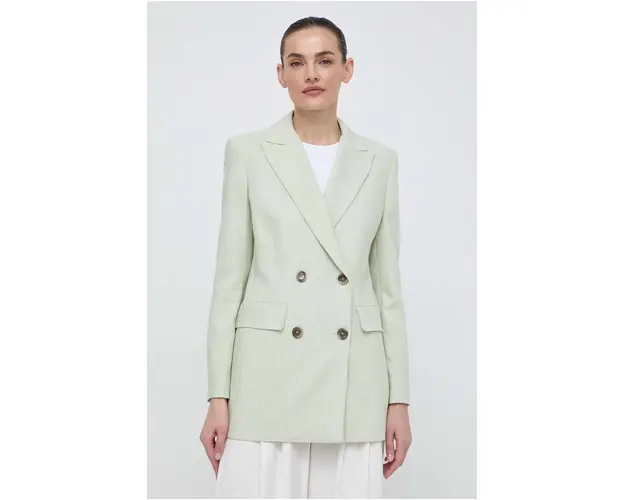 Marella sacou culoarea verde, cu doua randuri de nasturi, uni 2413040000000