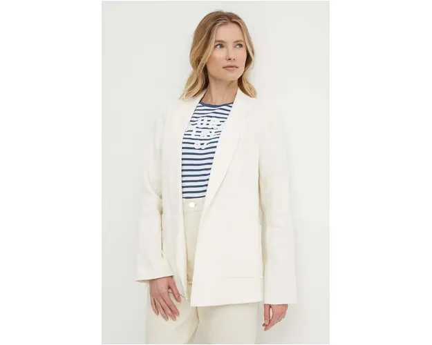 Pepe Jeans sacou de in MIRKA culoarea bej, desfacut, neted, PL402377