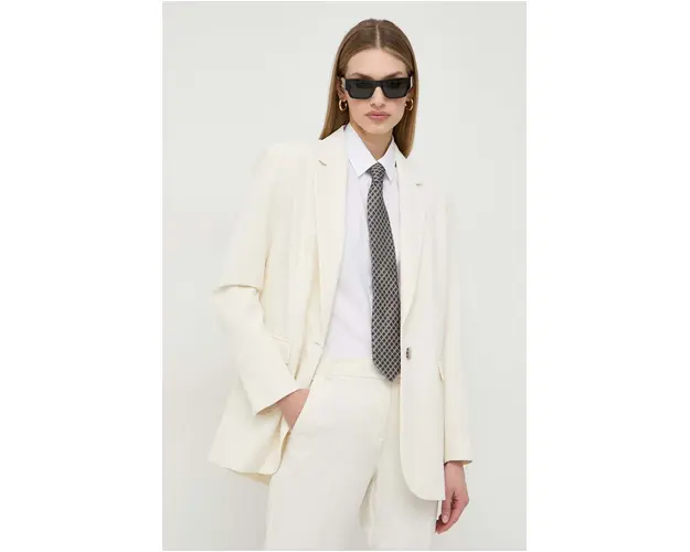 MAX&Co. sacou culoarea bej, un singur rand de nasturi, uni 2416040000000