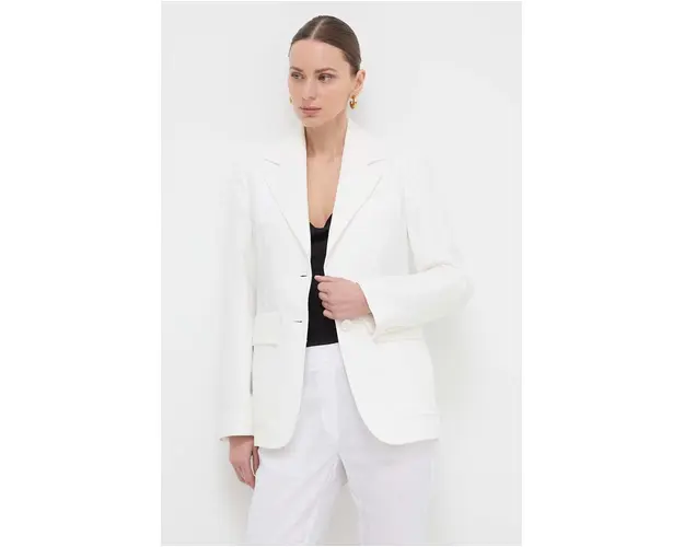 Weekend Max Mara sacou din amestec de in culoarea bej, un singur rand de nasturi, uni 2415040000000