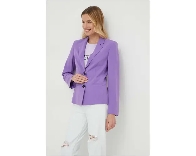 Sisley sacou culoarea violet, un singur rand de nasturi, neted