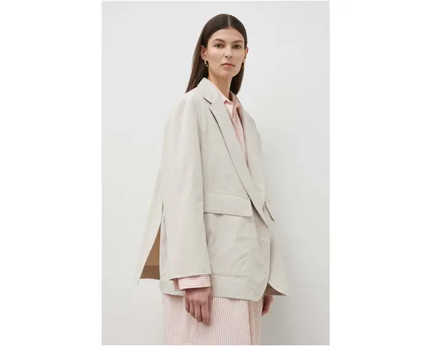 MMC STUDIO sacou culoarea bej, oversize, neted