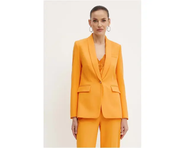 Morgan sacou VRELI.F culoarea portocaliu, un singur rand de nasturi, neted, VRELI.F