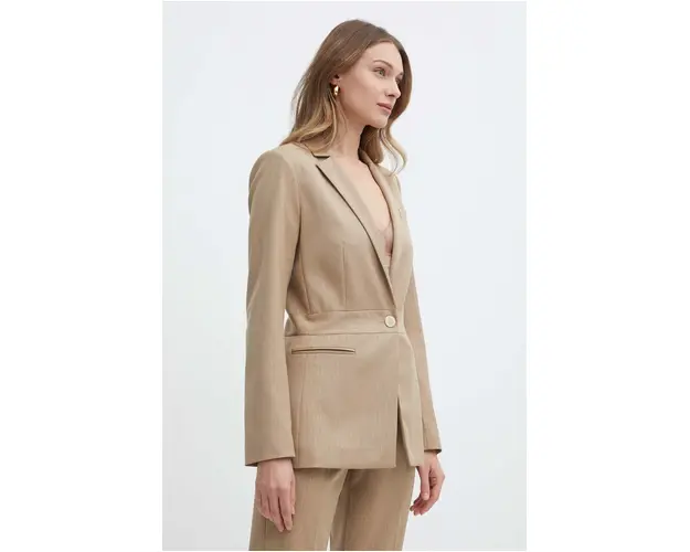 Morgan sacou VBAC.F culoarea bej, un singur rand de nasturi, modelator, VBAC.F