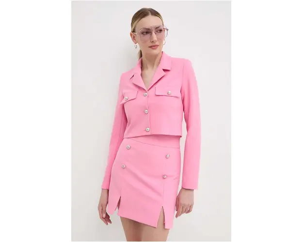 Morgan sacou VDARA.F culoarea roz, un singur rand de nasturi, neted, VDARA.F