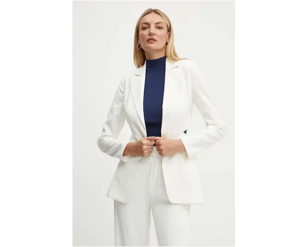 Morgan sacou VKIKA.F culoarea alb, un singur rand de nasturi, neted, VKIKA.F