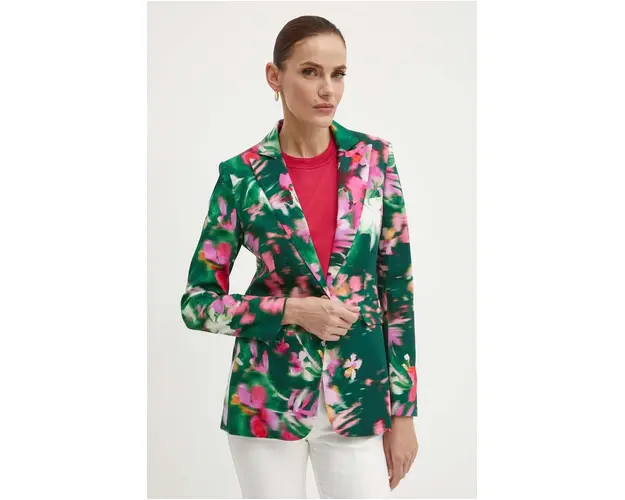 Morgan sacou VOCHA.F culoarea verde, un singur rand de nasturi, modelator, VOCHA.F