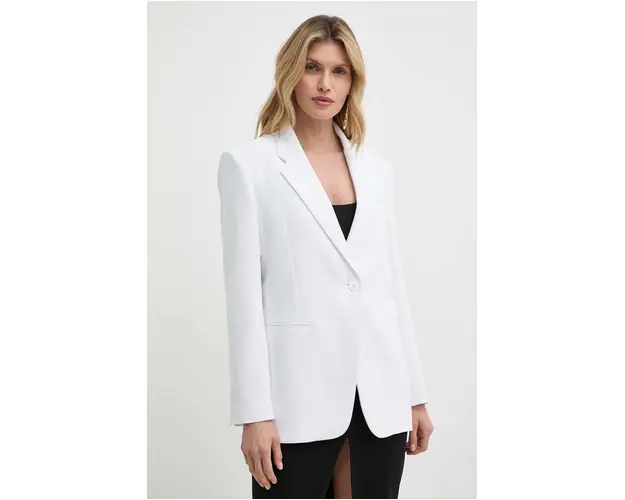 Elisabetta Franchi sacou culoarea alb, un singur rand de nasturi, neted, GI09642E2