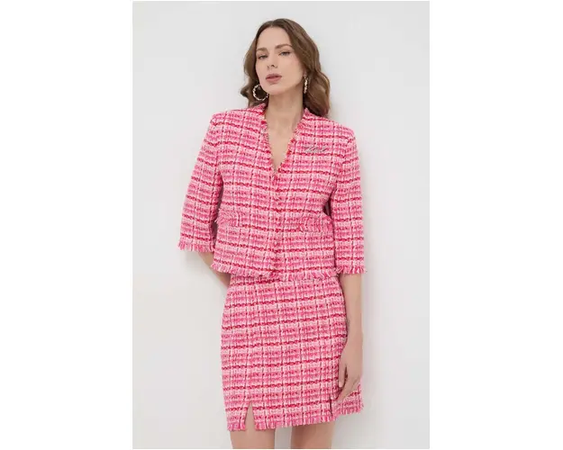 Karl Lagerfeld sacou culoarea roz, un singur rand de nasturi, modelator