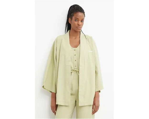 Picture kimono Marple Kimono culoarea verde, neted, WVT354