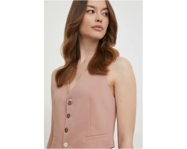 Artigli vesta culoarea roz, un singur rand de nasturi