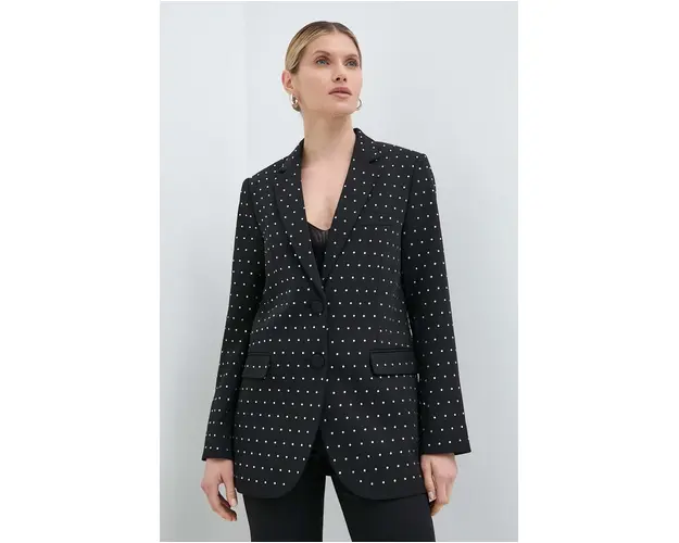 MICHAEL Michael Kors sacou culoarea negru, un singur rand de nasturi