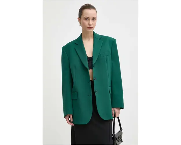 La Mania sacou BIGGIE culoarea verde, un singur rand de nasturi, neted, BIGGIE.